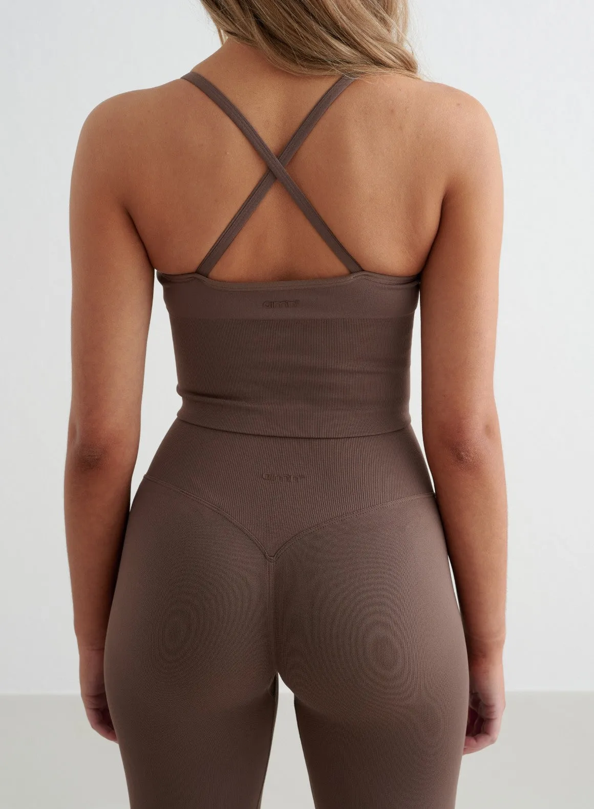 Macchiato Shape Seamless Cross Back Bralette Soft Smooth Odor Resistant Material