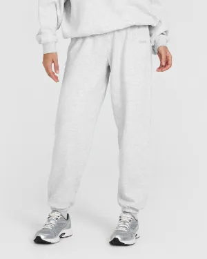 Mid Weight Joggers | Light Grey Marl Stretchable Waistline Freedom Motion Wardrobe Essential