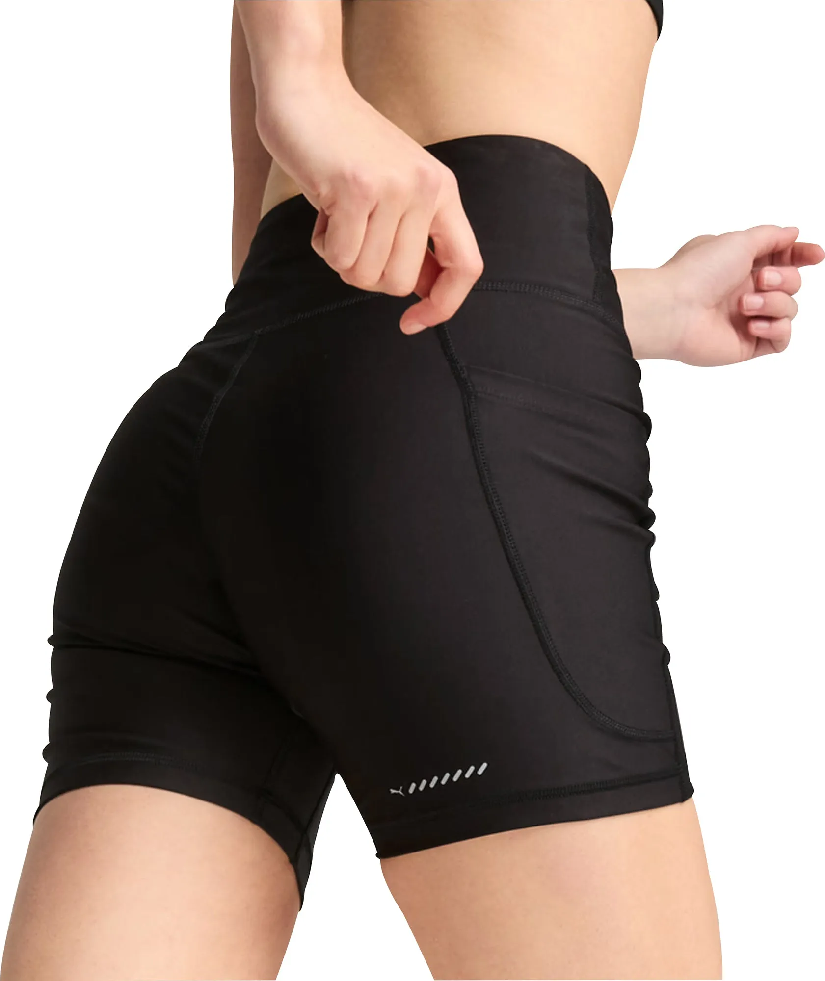 Pajamas Non Irritating Tags Puma Velocity 5 Inch Womens Short Running Tights - Black
