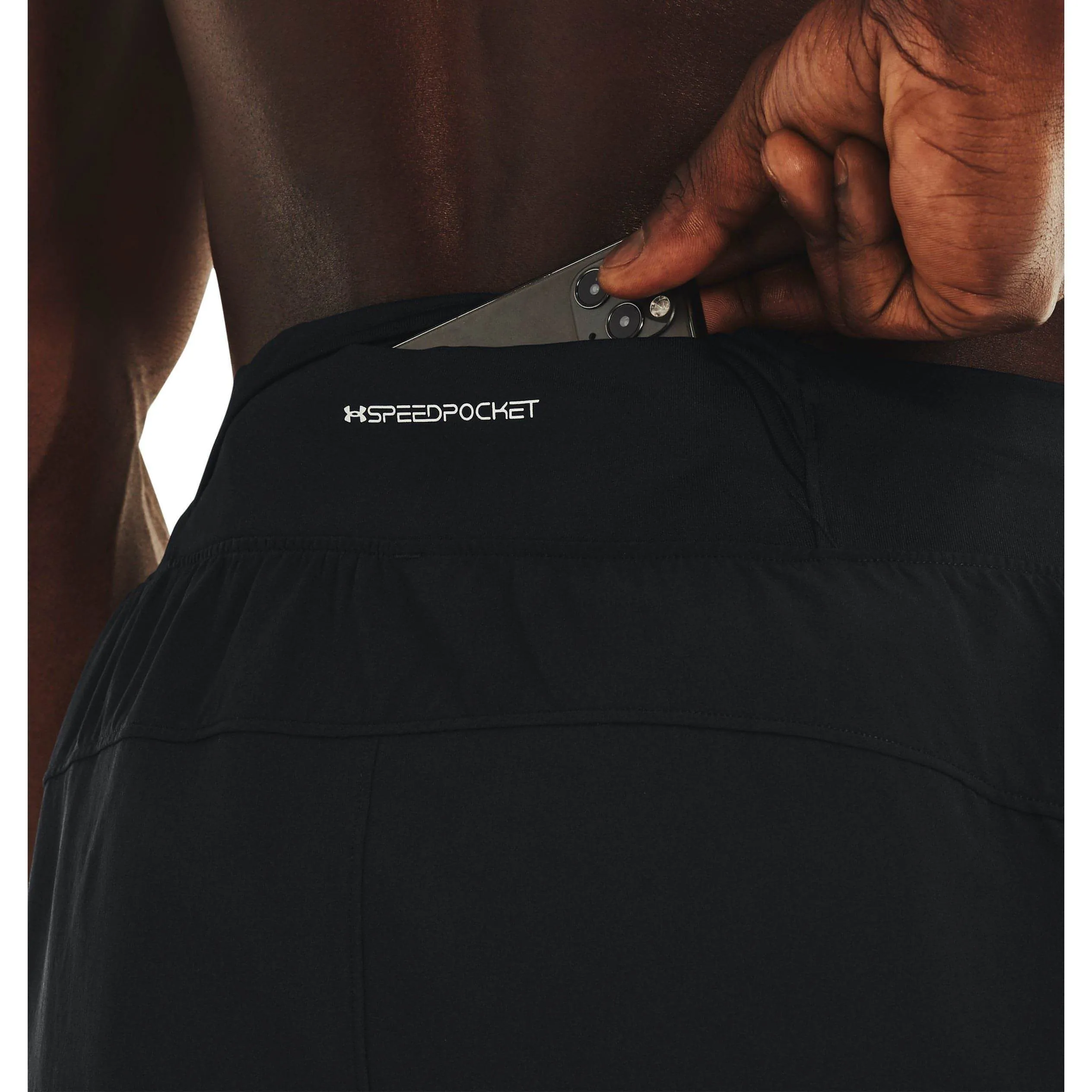 Easy Comfort Fit Ultra Breathable Under Armour Launch Elite 5 Inch Mens Running Shorts - Black