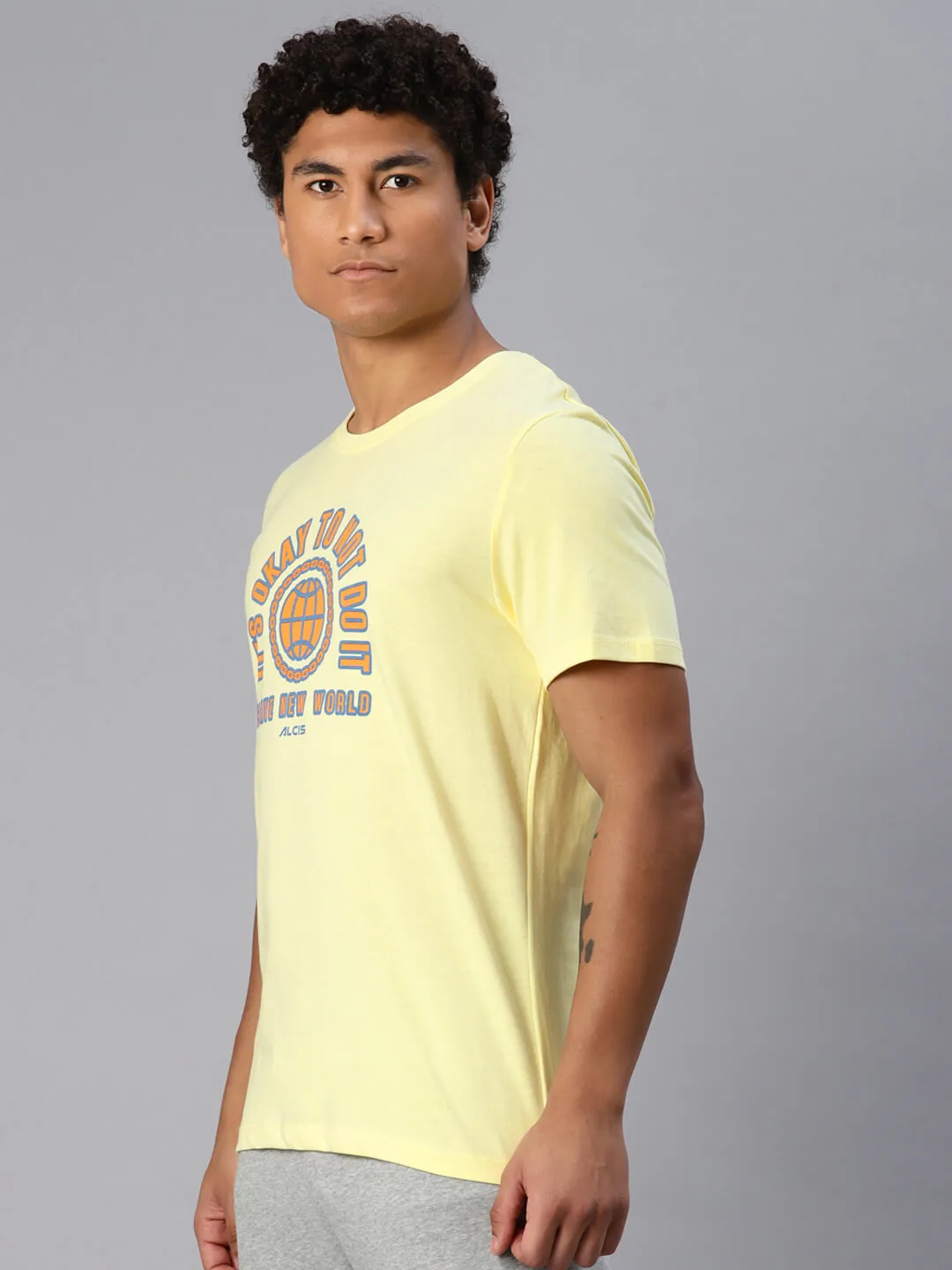 outdoor mode Alcis Men Typography Printed T-shirt