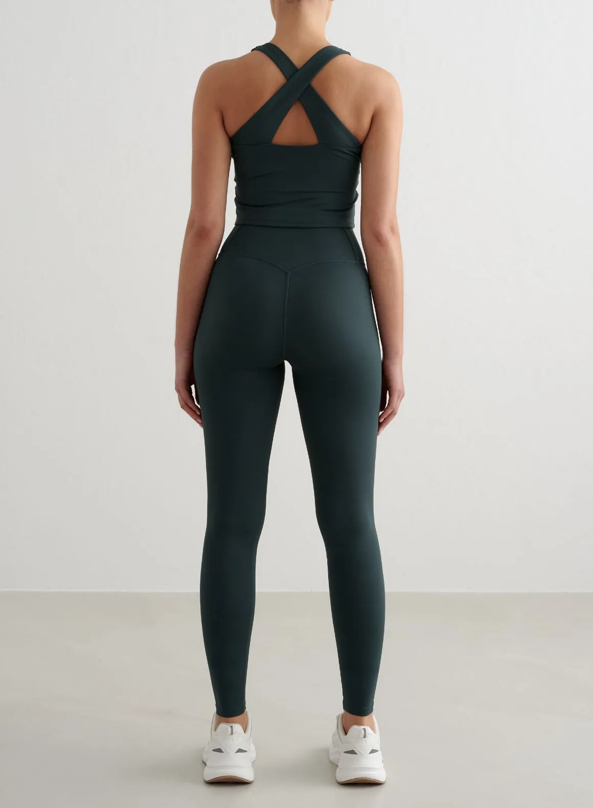 Deep Emerald Core Essential Bralette Layered Paneling