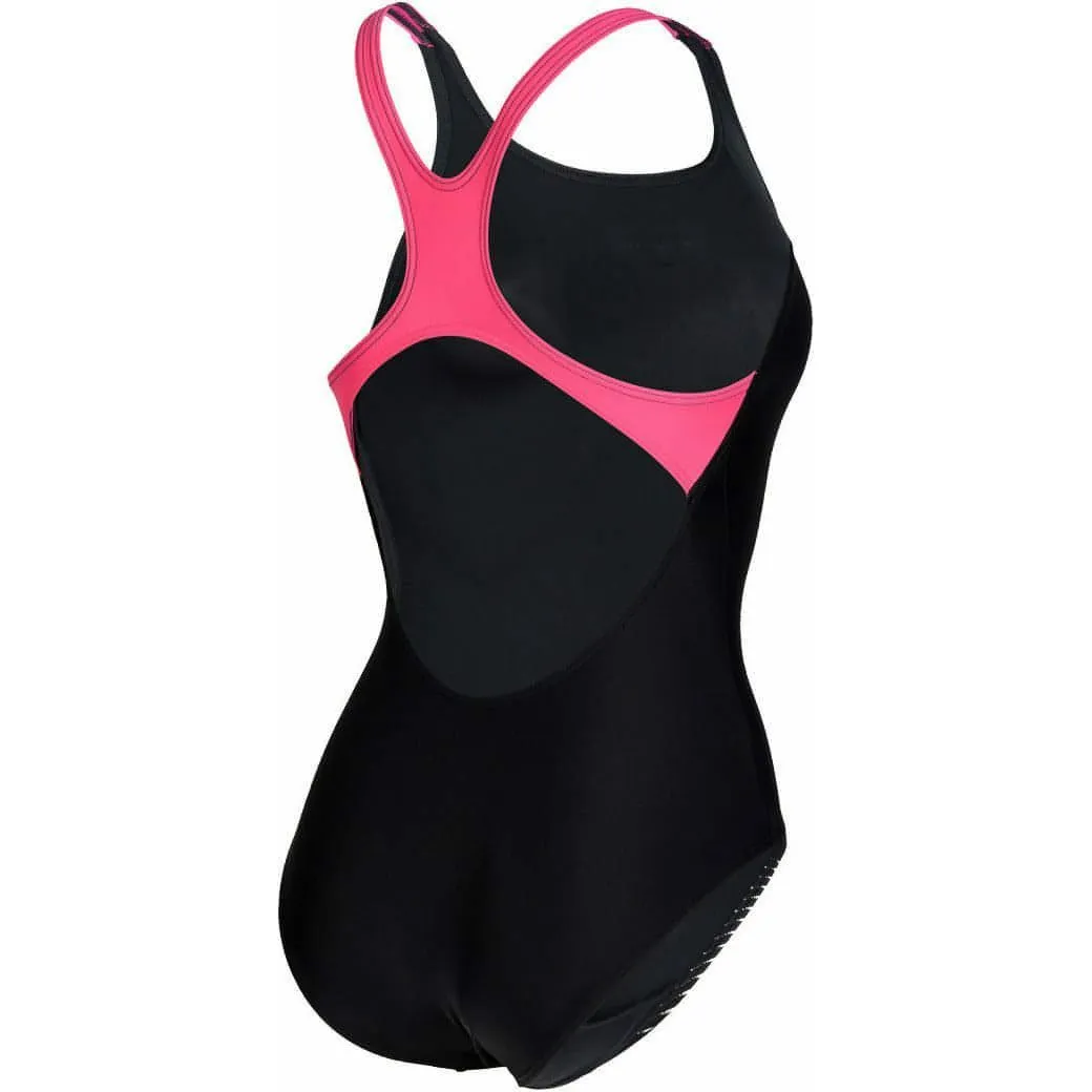 Arena Graphic Pro Back Womens Swimsuit - Black Drag Resistant Texture Anti Bacterial Lining