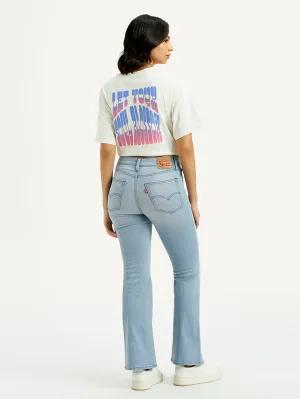 Women's 726 Light Indigo Flared Fit High Rise Jeans Basic Necessity