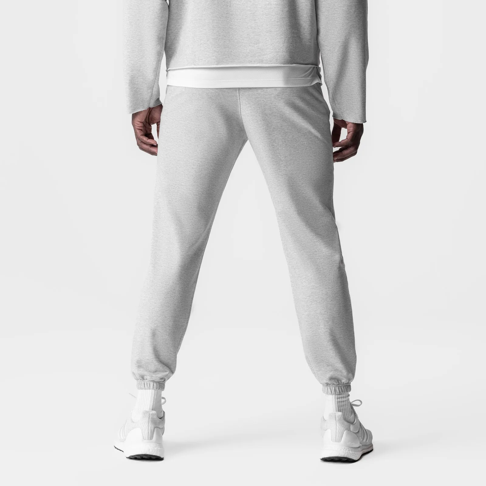0956. Micro-Terry Jogger - Heather Grey MoistureWicking Adjustable Waist