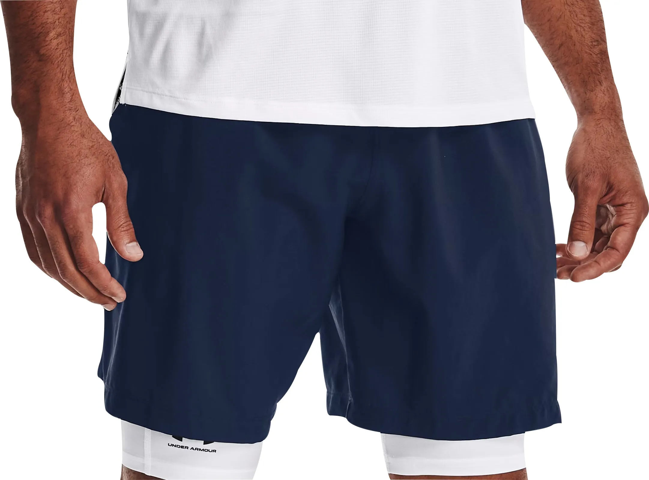 Under Armour Woven Graphic Mens Running Shorts - Blue Minimal Finish snowboard clothing