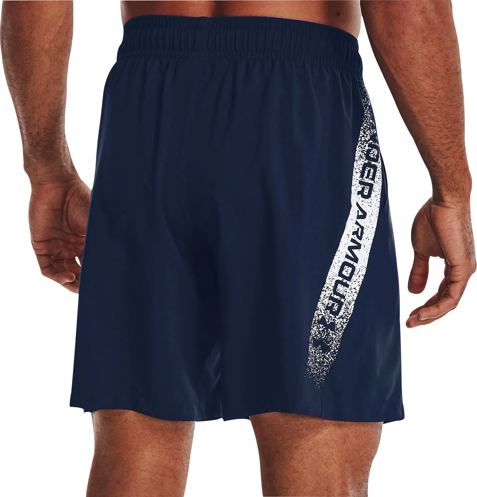 Under Armour Woven Graphic Mens Running Shorts - Blue Travel Comfort Casual Outfit