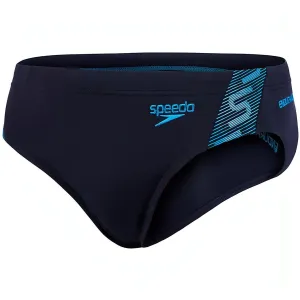 Quick Drying Lining Speedo Monogram 7cm Mens Swim Brief - Navy