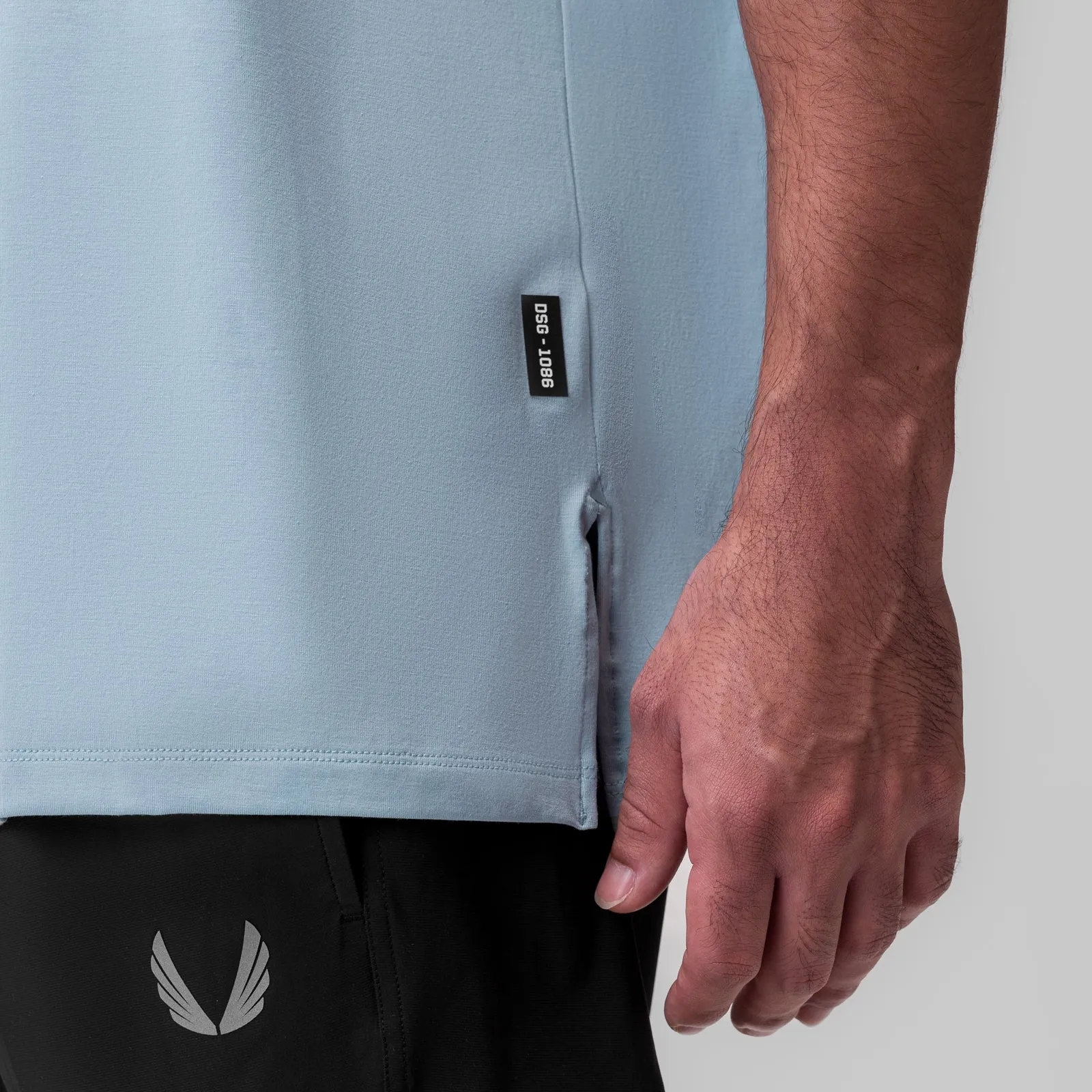 SunProtectionFabric 1086. Supima? 3/4-Sleeve Oversized Tee - Light Sky