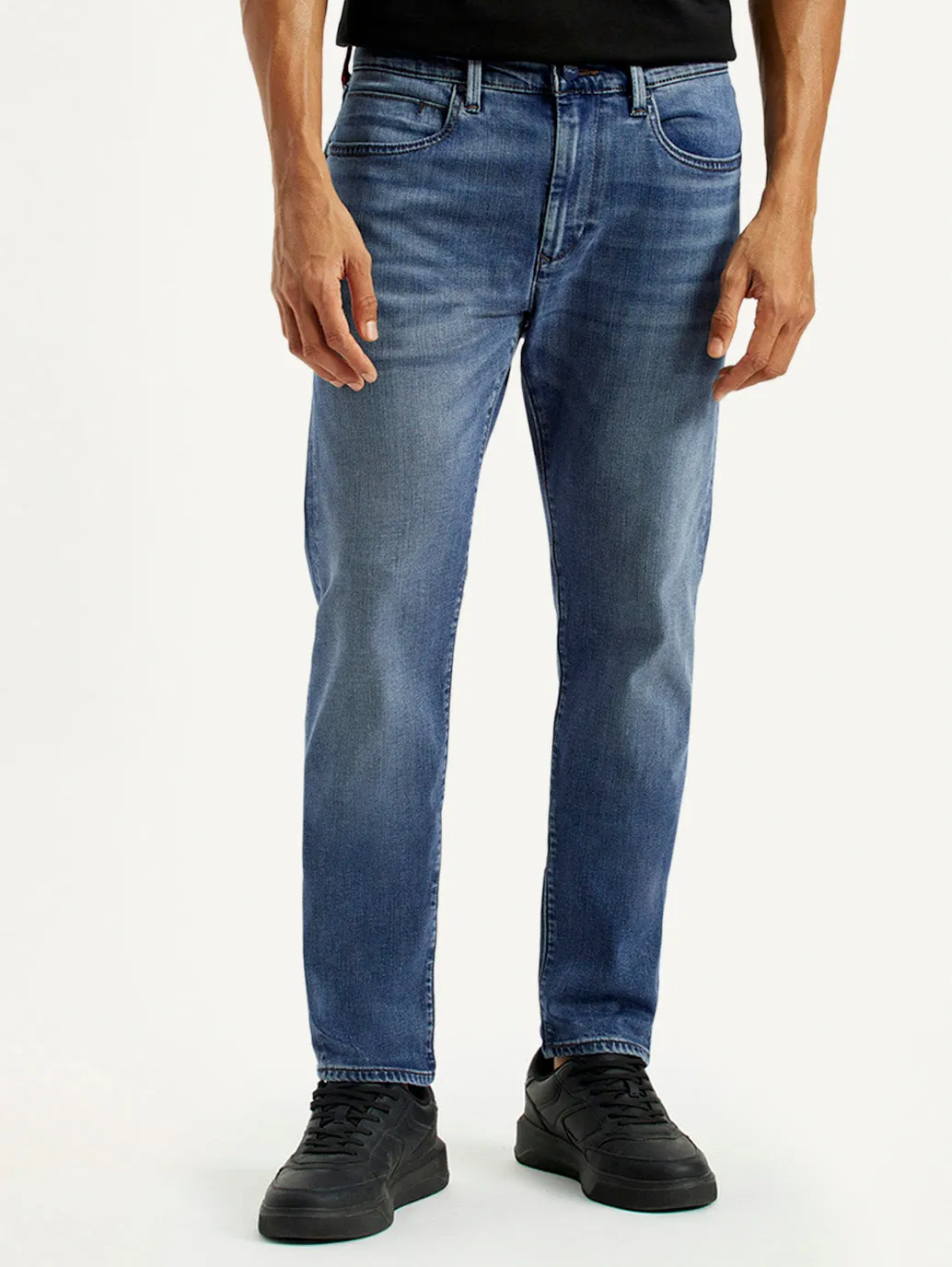 Men's Redloop 512 Dark Indigo Slim Tapered Fit Mid Rise Jeans City Walk Bold Look