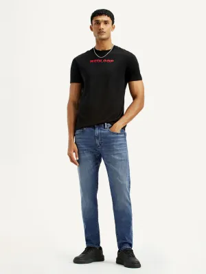 Men's Redloop 512 Dark Indigo Slim Tapered Fit Mid Rise Jeans Winter Warmth Sustainable