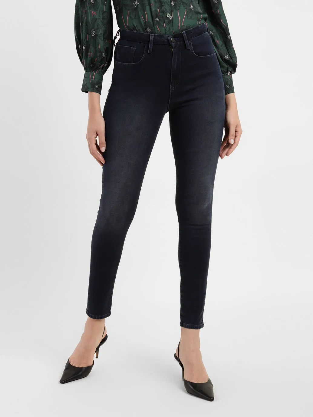 Picnic Style Creative Look Minimalist Style Women's 721 Blue Skinny Fit High Rise Jeans