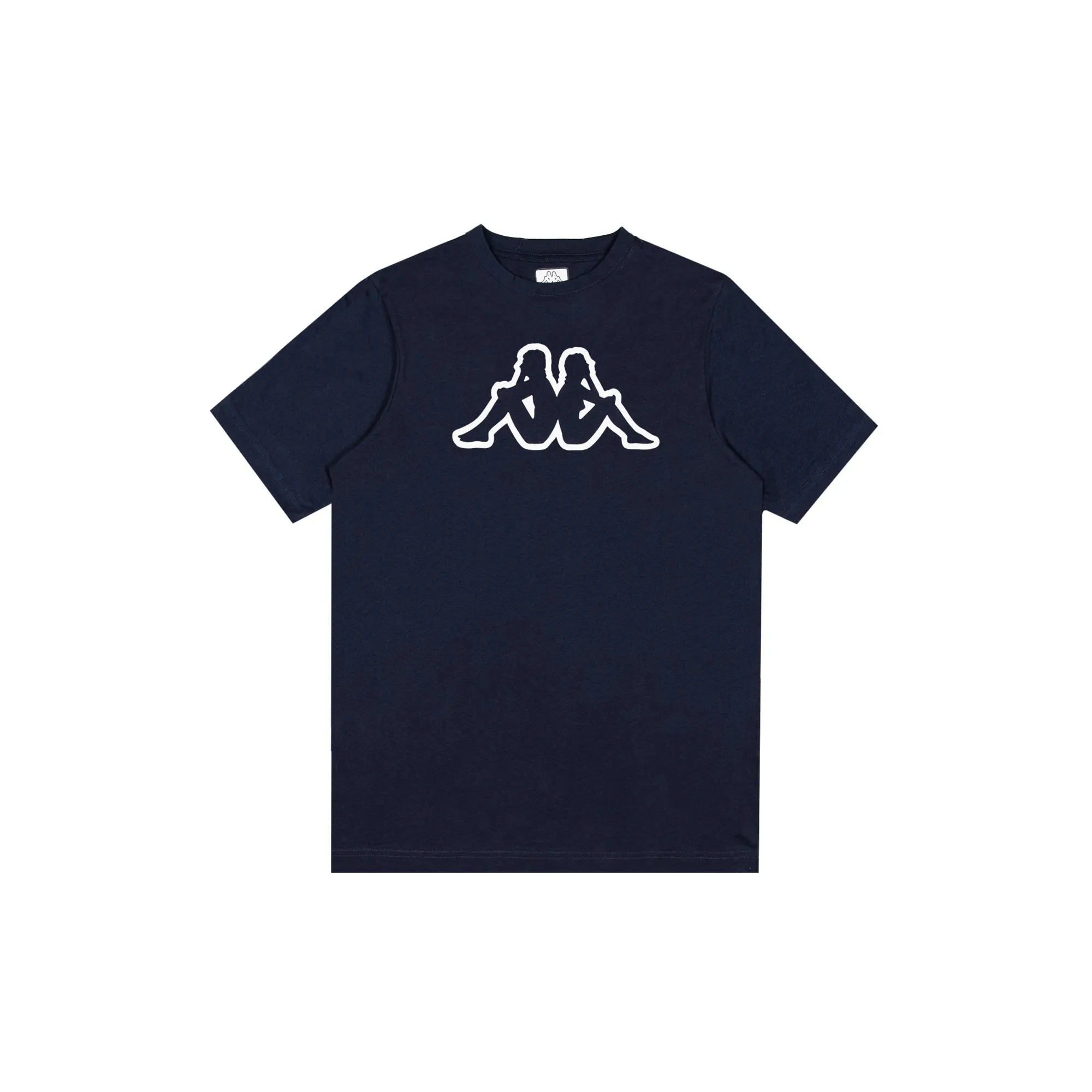 Logo Korpo Cromen T-Shirt - Blue Marine White Prom Flattering Design
