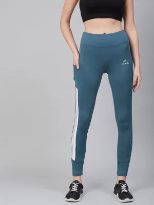 Camping Gear Postpartum Fit Adaptive Compression Levels Alcis Women Blue Solid Training Tights