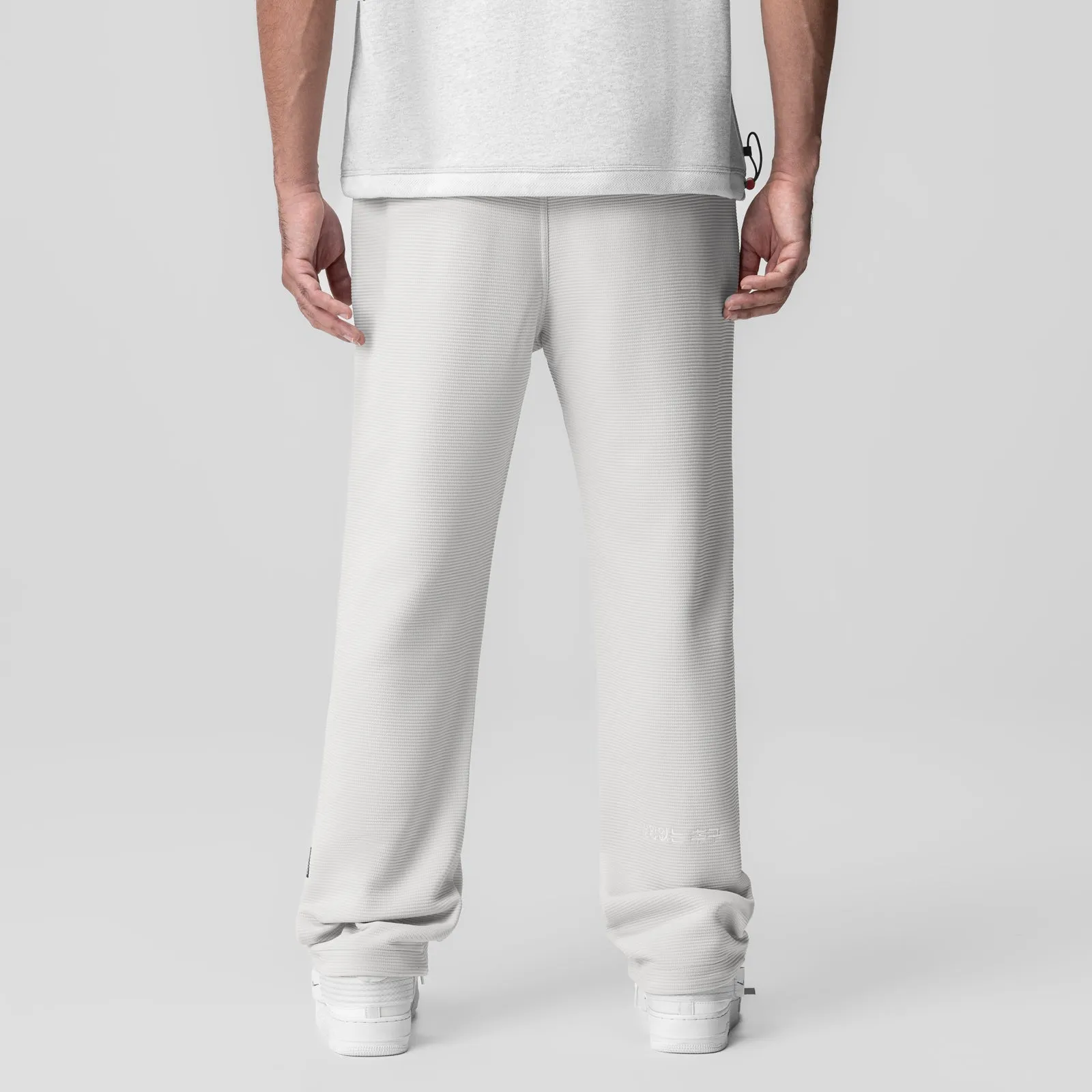 1034. Deltapeak? Straight Leg Sweats - Light Grey Detachable belt