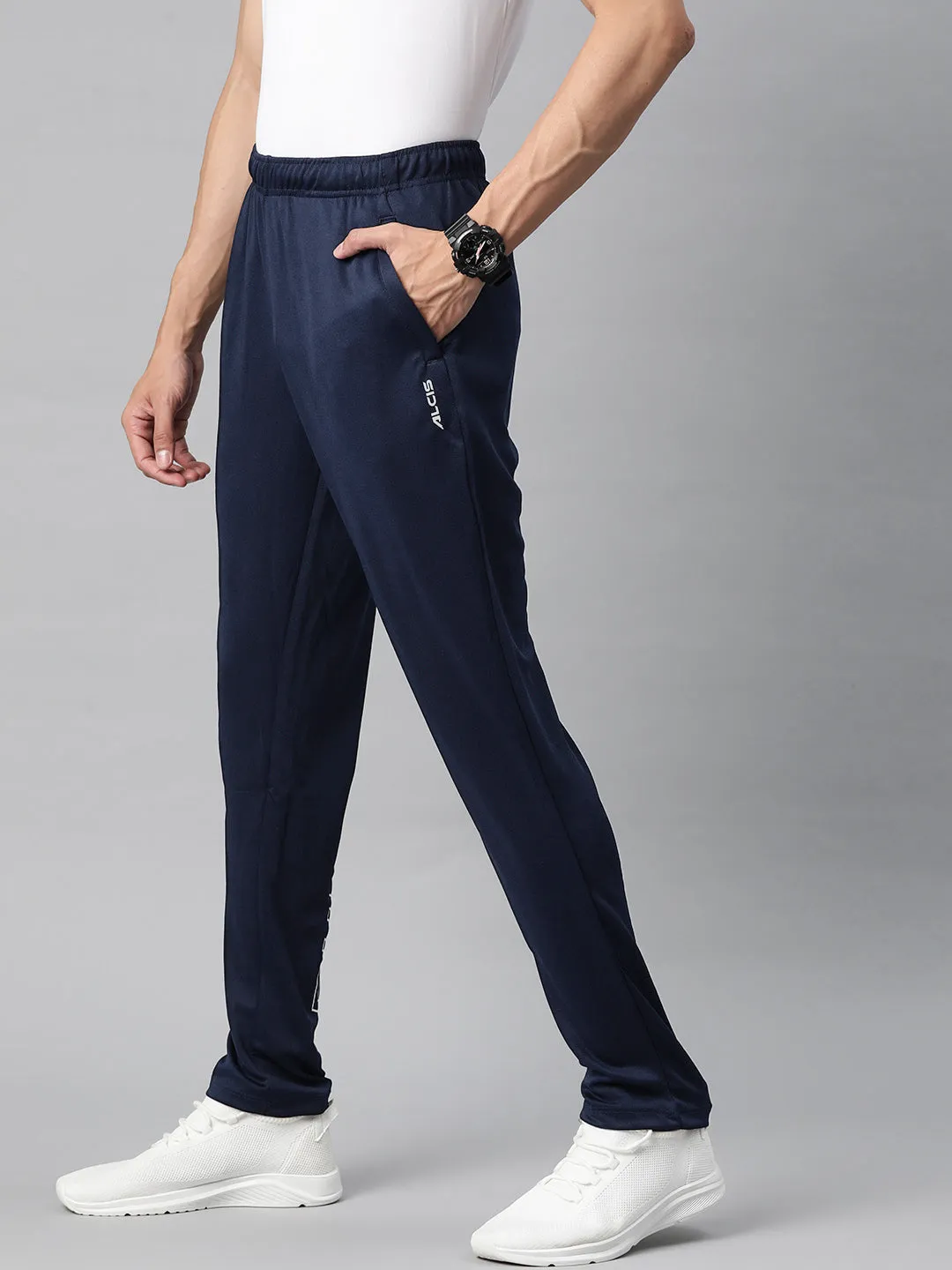 Comfort-First Functional Ease Alcis Men Typography Printed Slim Dry Fit Track Pant