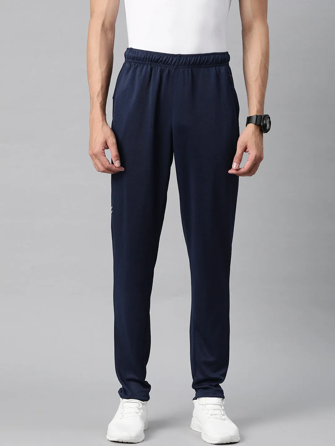 Travel-Ready Alcis Men Typography Printed Slim Dry Fit Track Pant