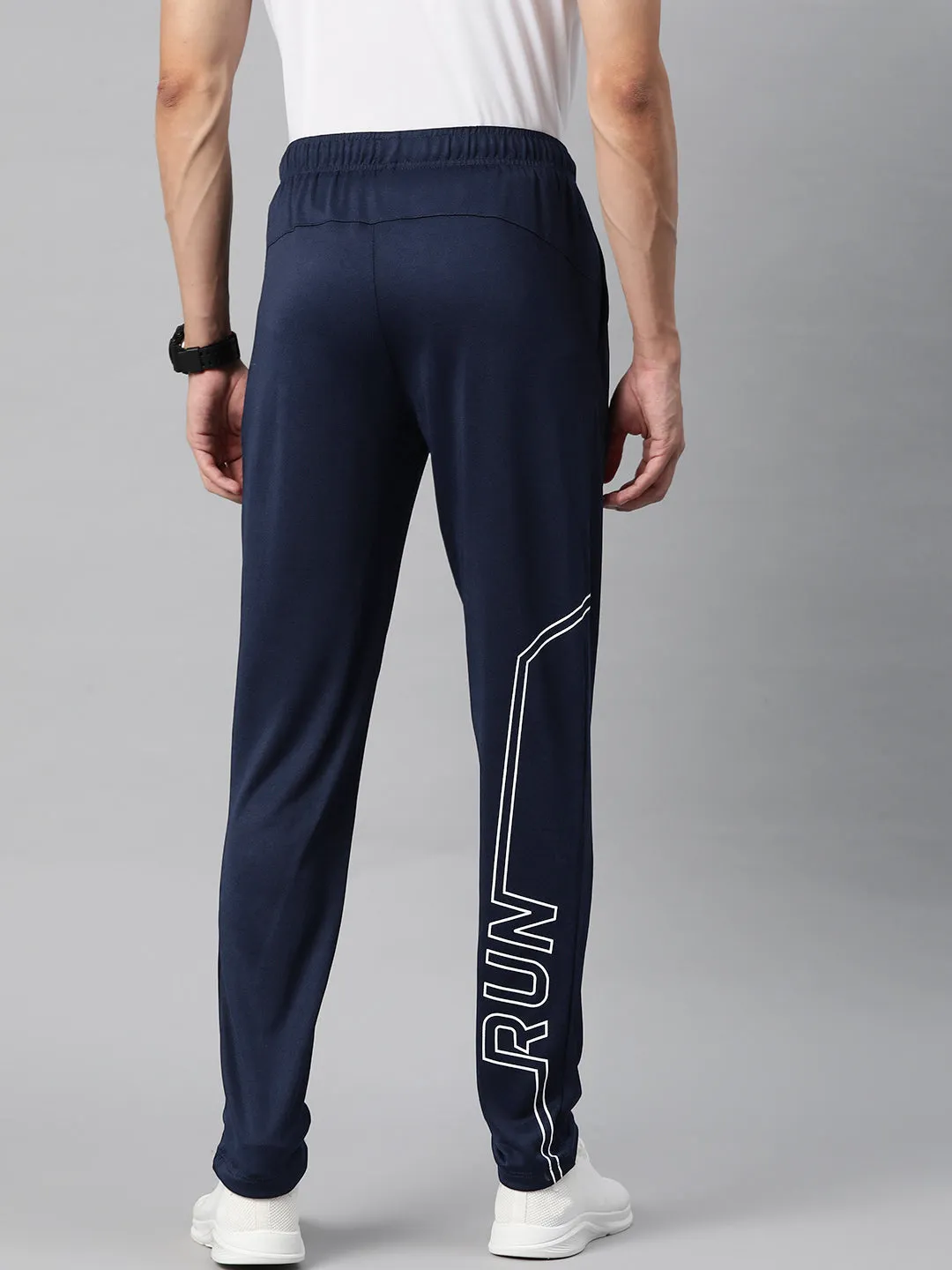 Alcis Men Typography Printed Slim Dry Fit Track Pant Stay Cool