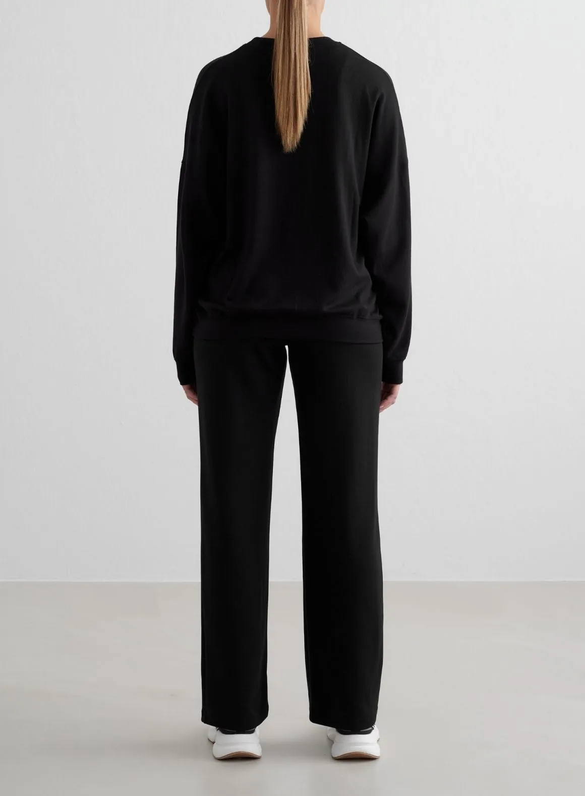 Cotton comfort Black Comfy Modal Wide Pants