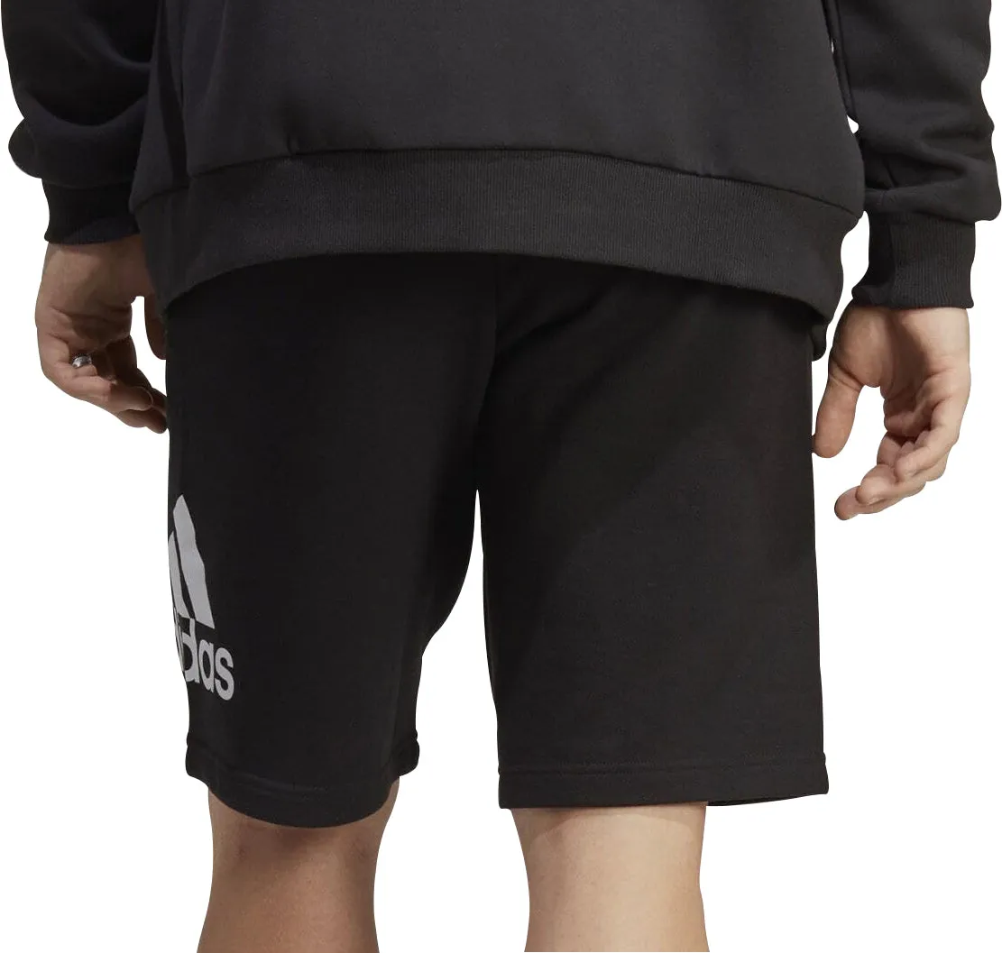 adidas Essentials Big Logo French Terry Mens Training Shorts - Black Warm Weather Wear Stylish Outfit