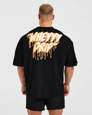 Anti Bacterial Treatment Wesley Vissers X Wheyyy Drip Oversized T Shirt - Black