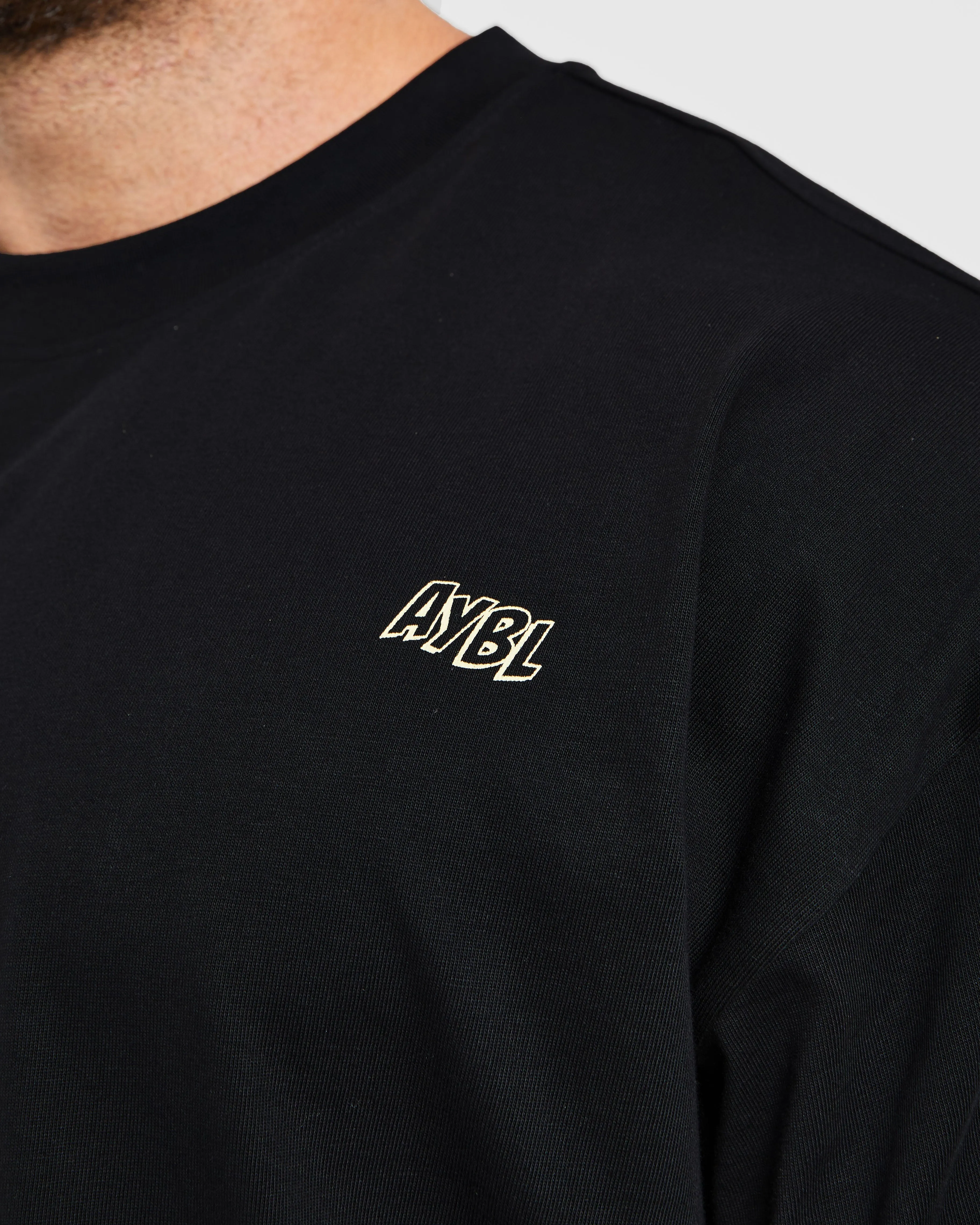 Wesley Vissers X Wheyyy Drip Oversized T Shirt - Black Layered Hem Design