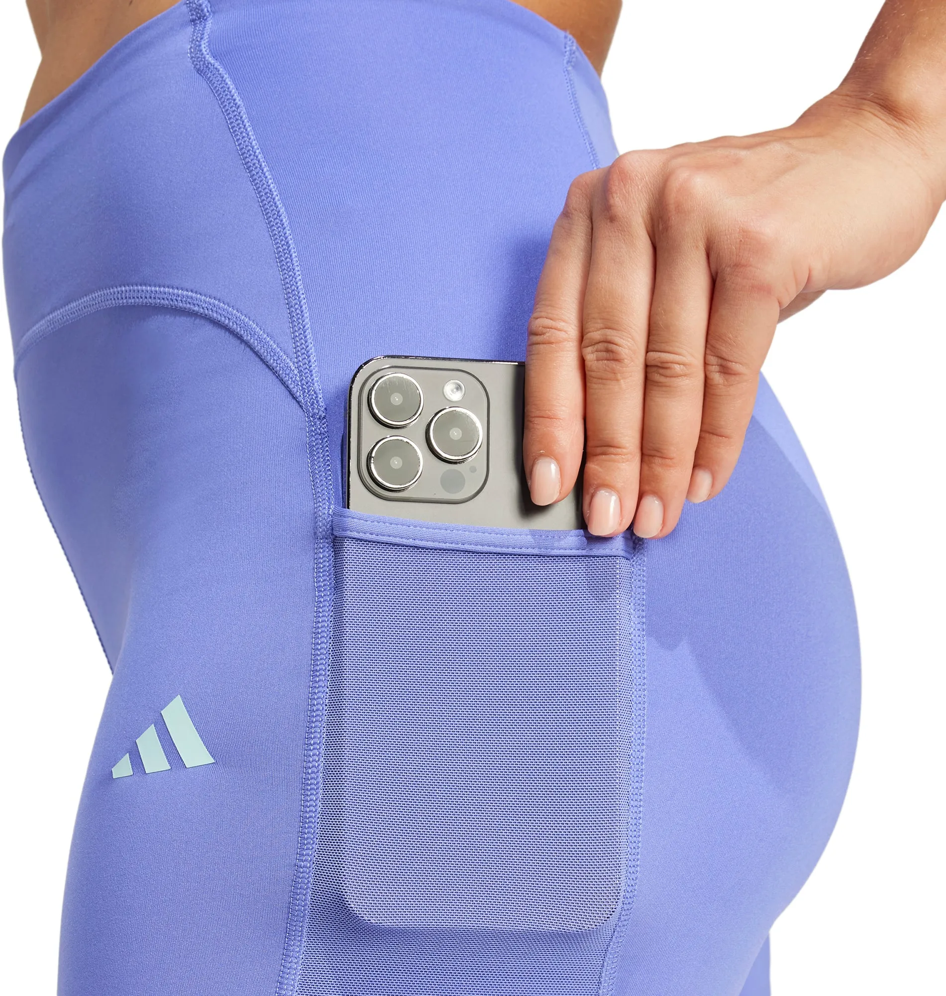 Casual Clothing Weightless Travel Design adidas Adizero 4 Inch Womens Short Running Tights - Blue