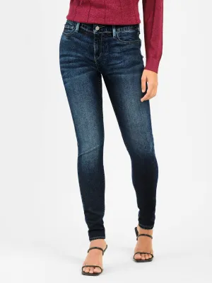 Women's 710 Blue Skinny Fit Mid Rise Jeans Casual Friday Classic Stylish Casual
