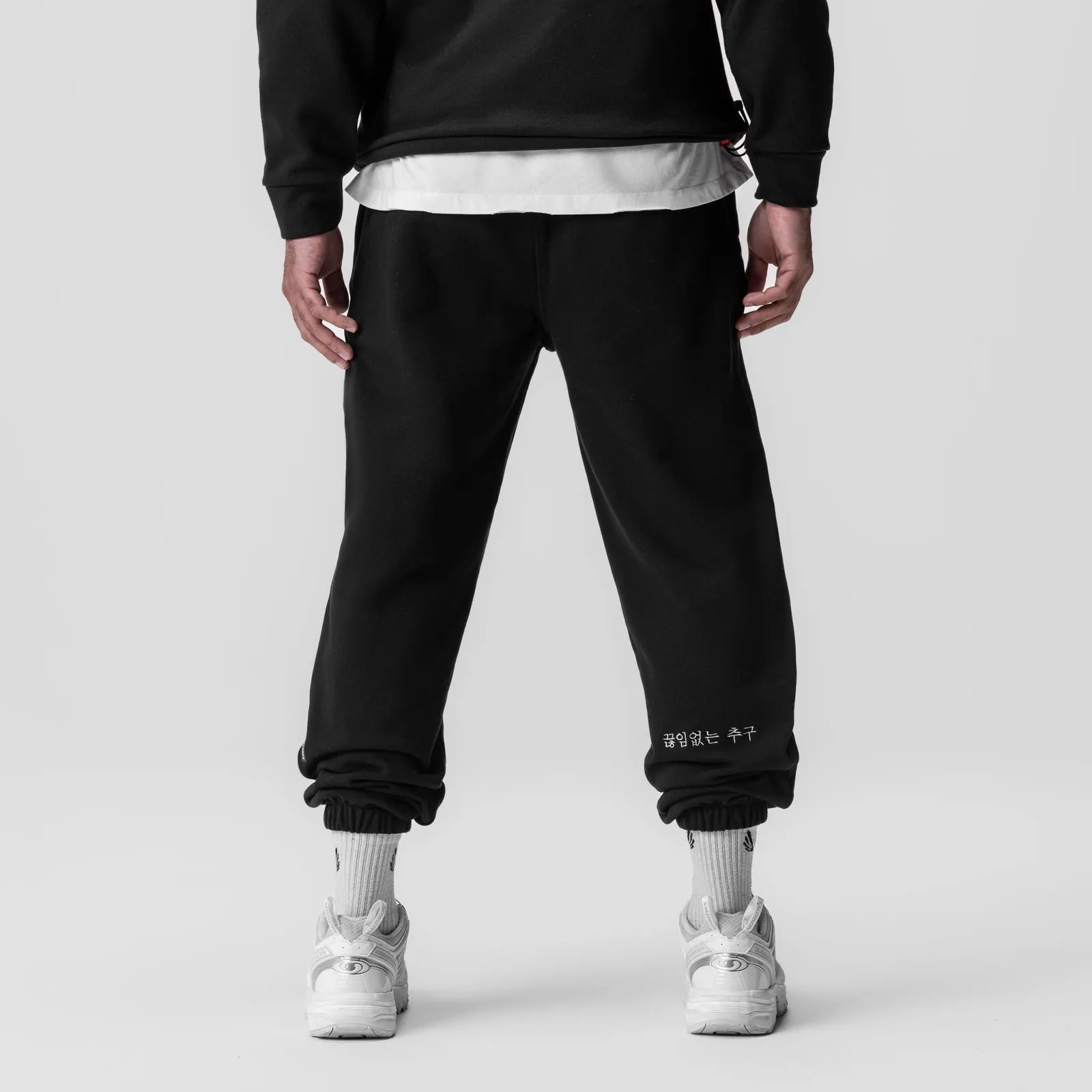 0655. Tech-Terry? Oversized Sweats - Black "Emblem" Anti Odor Technology CompressionFitFabric