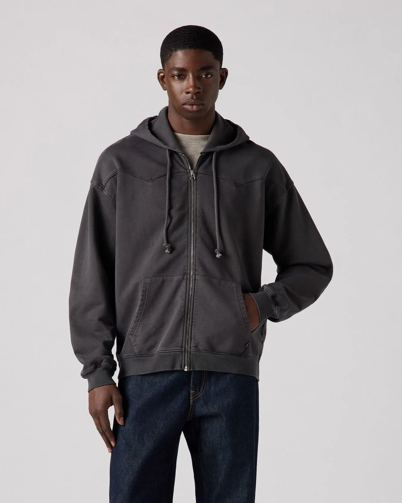 Levi's? Lowell Western Full Zip Sweat - Dark Phantom GD Softened Fabric