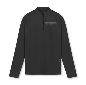 0725. Core Fitted Quarter Zip - Black Spandex