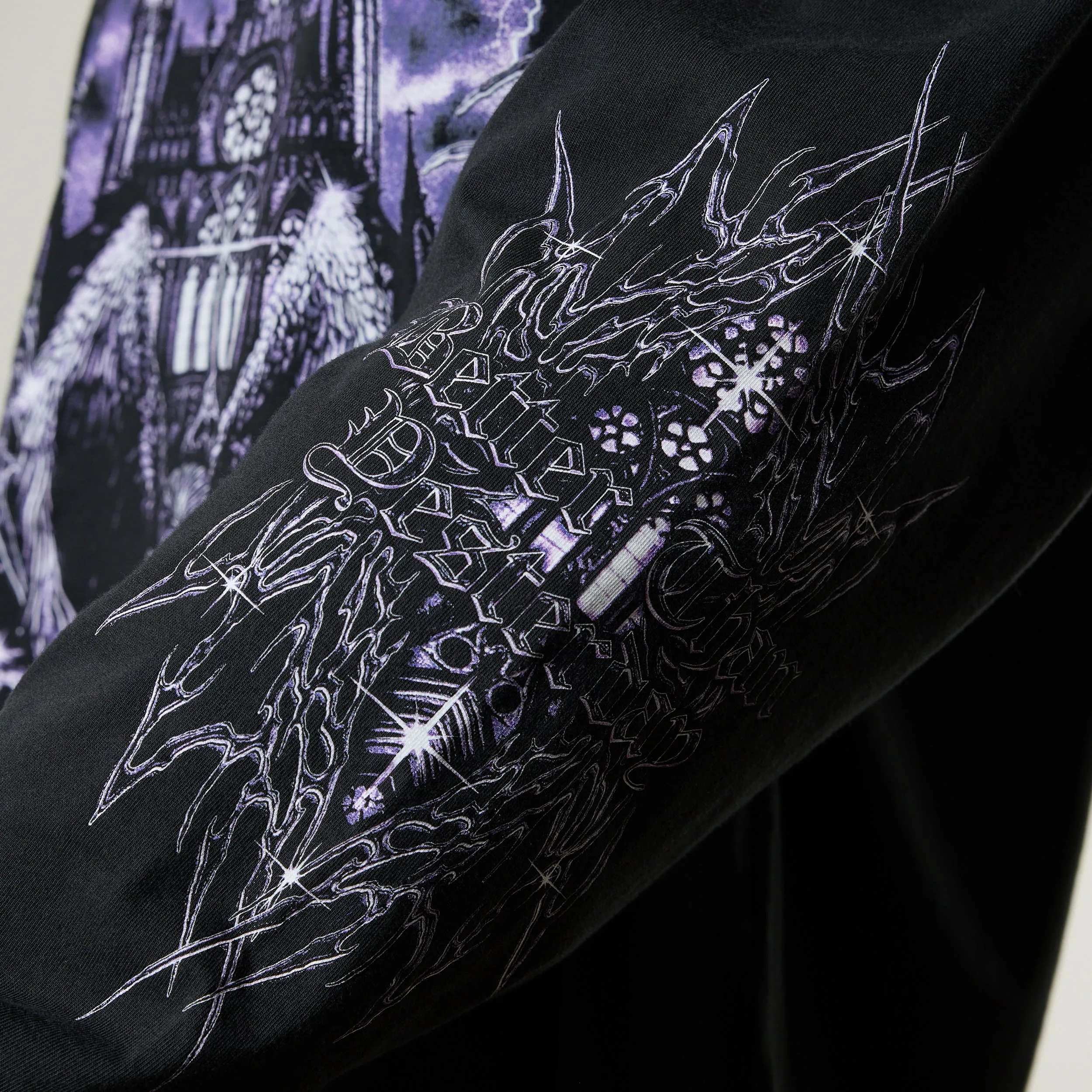 Yarn Dyed Stripes Vanquish Obsidian Black Angel Oversized Boxy Long Sleeve T Shirt