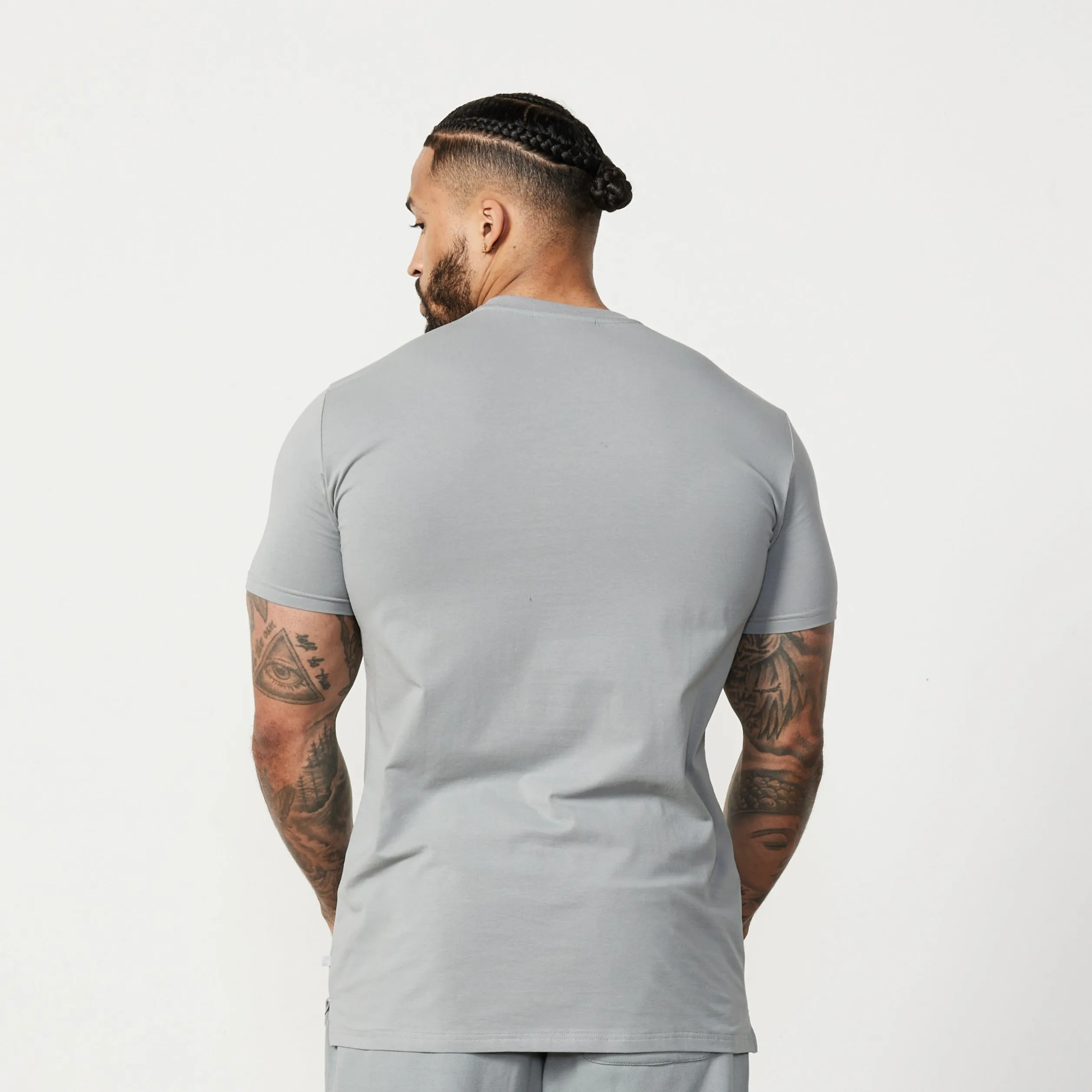 sequined details Vanquish Essential Steel Grey Slim Fit Short Sleeve T Shirt