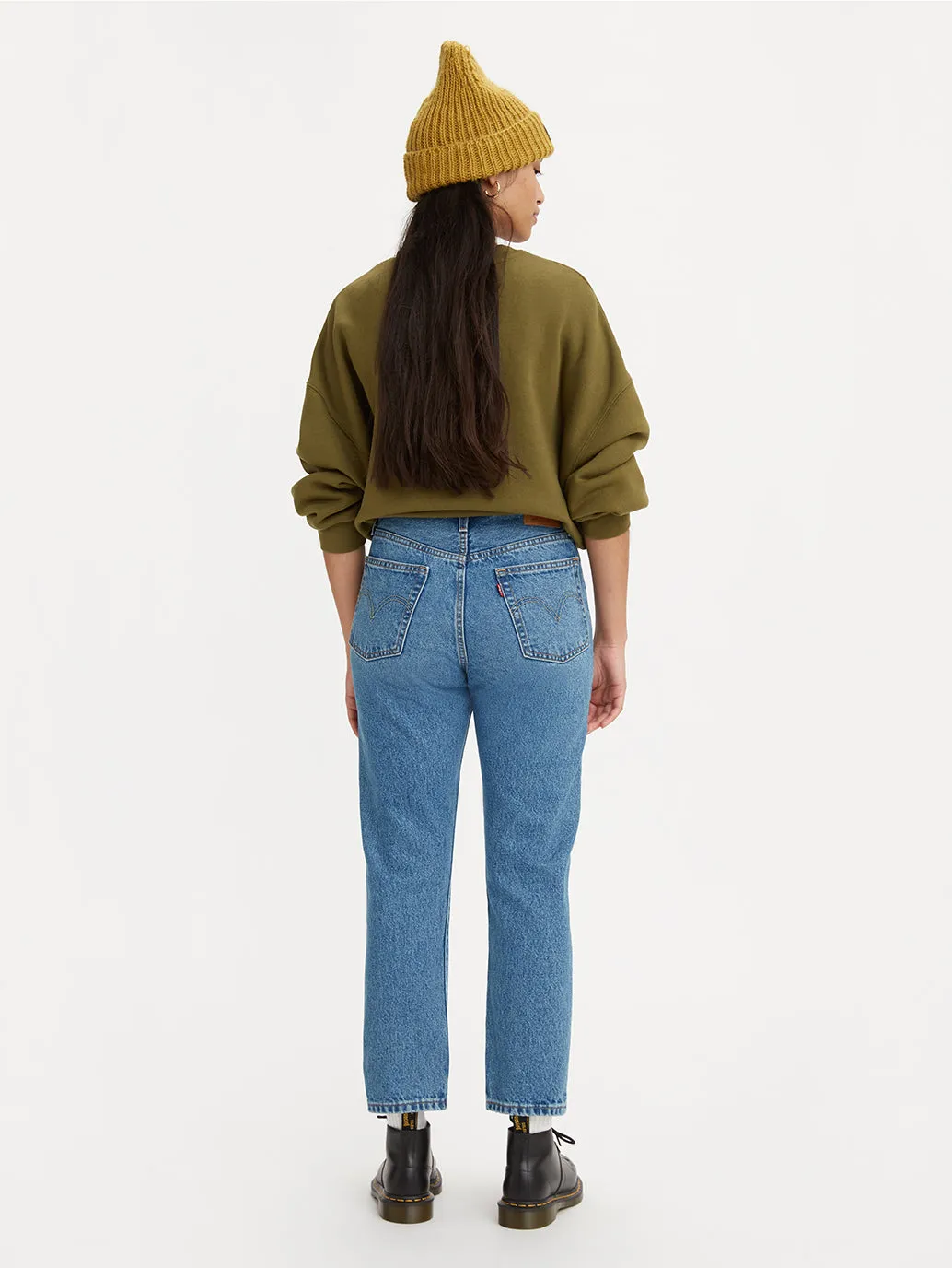 Wardrobe Fit Neutral Mood Women's 501 Blue Straight Fit Mid Rise Jeans