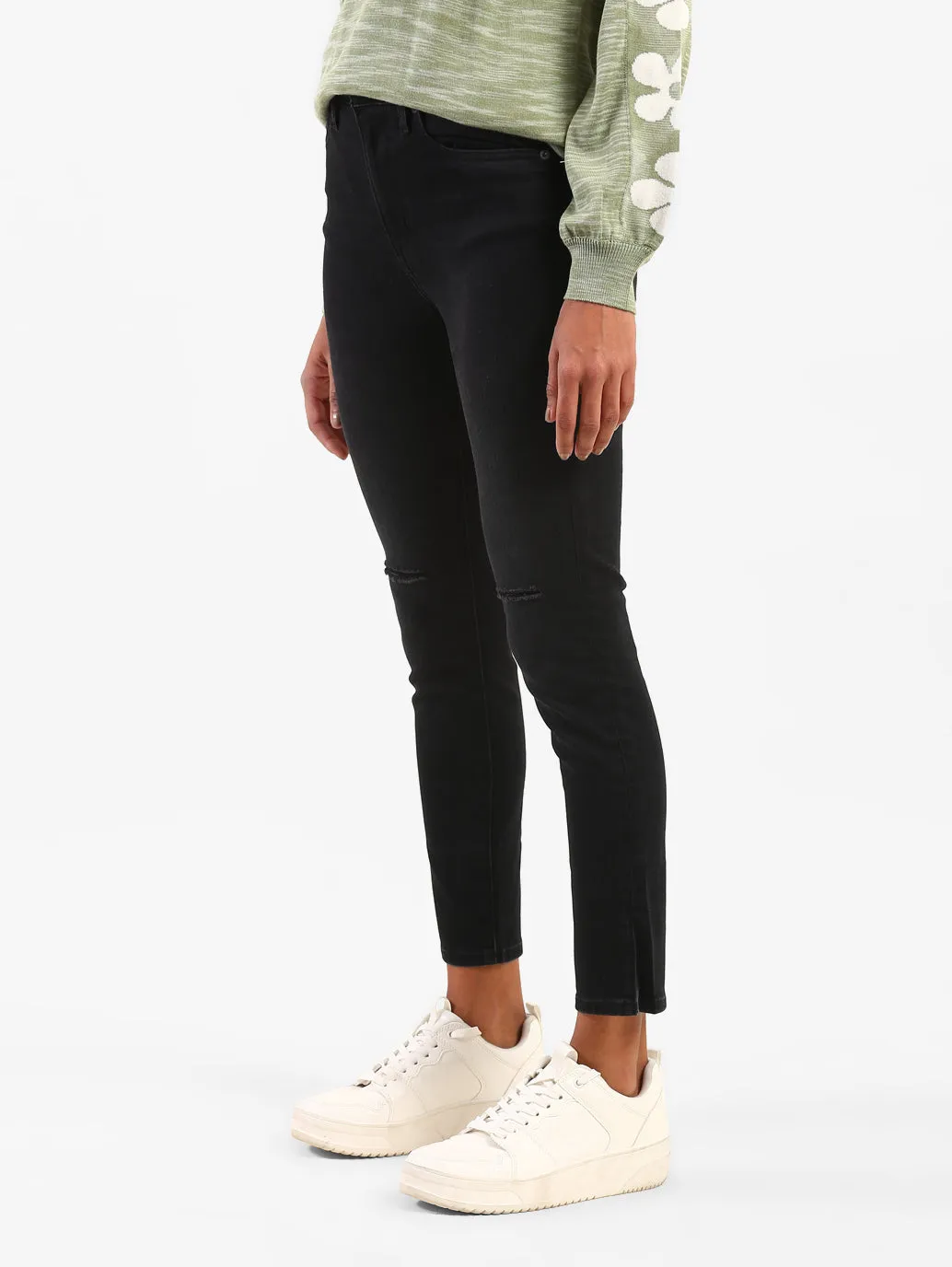 Festival Outfit Minimalist Style Women's 721 Black Skinny Fit High Rise Jeans