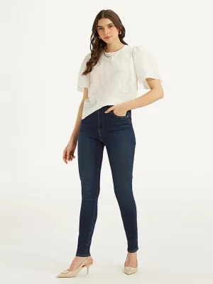 Women's Blue Mile High Skinny Fit High Rise Jeans Lightweight Choice