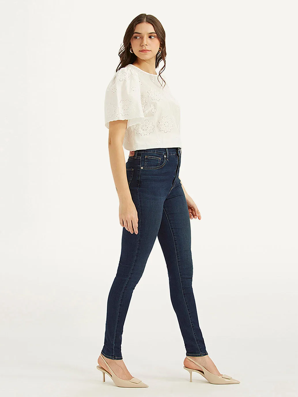 Women's Blue Mile High Skinny Fit High Rise Jeans True Fit