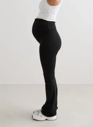 Black Sense Maternity Flare Tights Soft Base