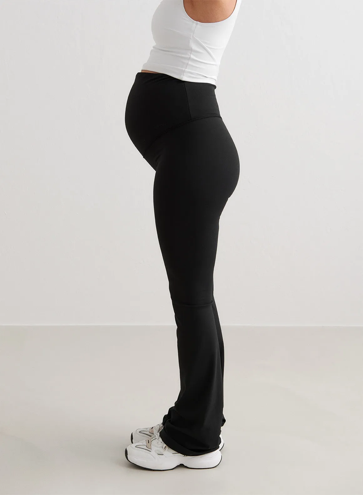 Black Sense Maternity Flare Tights Soft Base