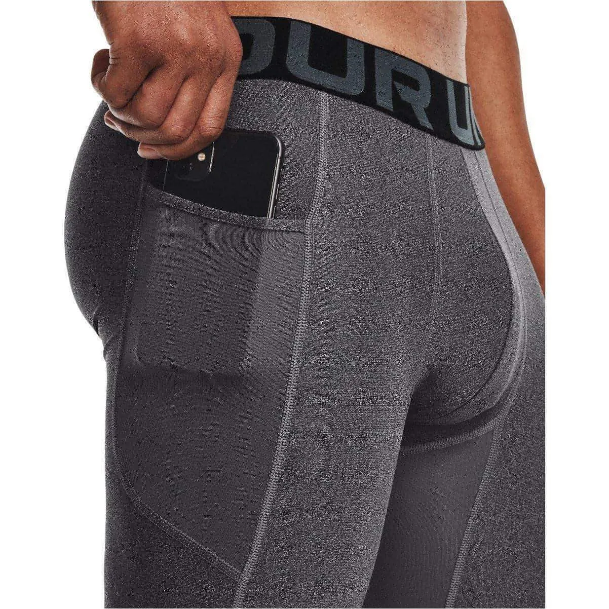 Under Armour HeatGear Mens Short Compression Tights - Grey Low Maintenance Fabric
