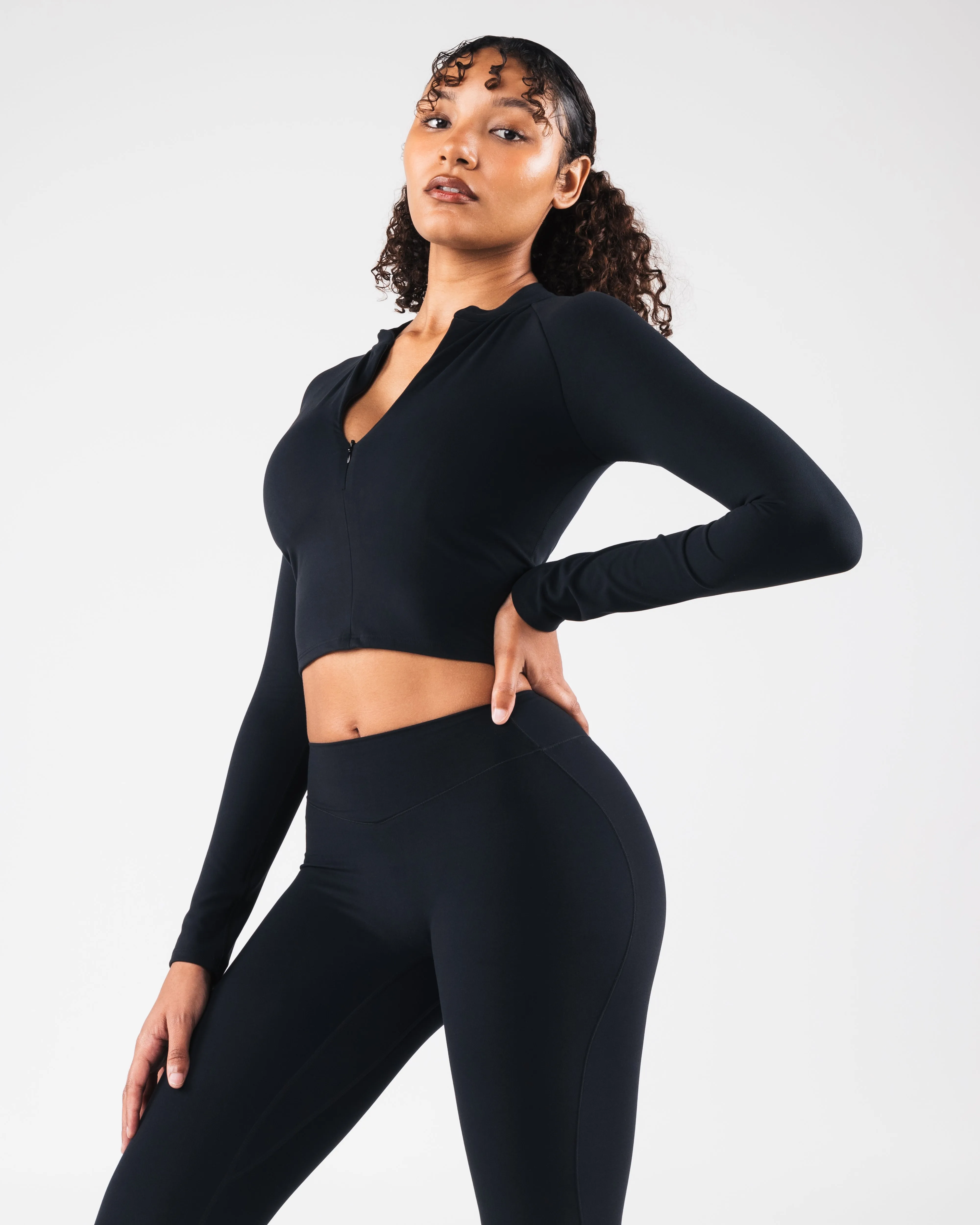 Low-impact KDM LS Zip Bra - Black