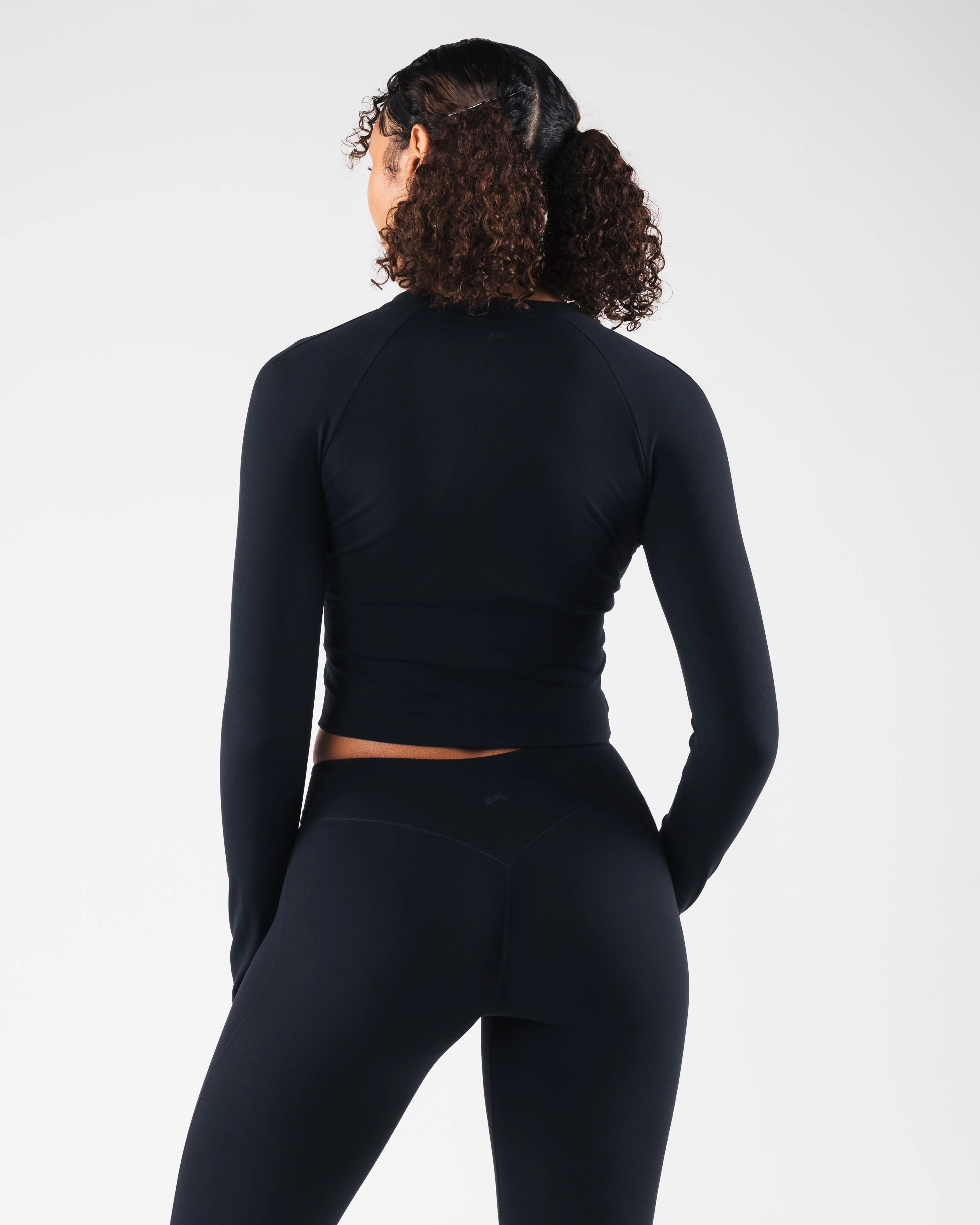 racerback KDM LS Zip Bra - Black