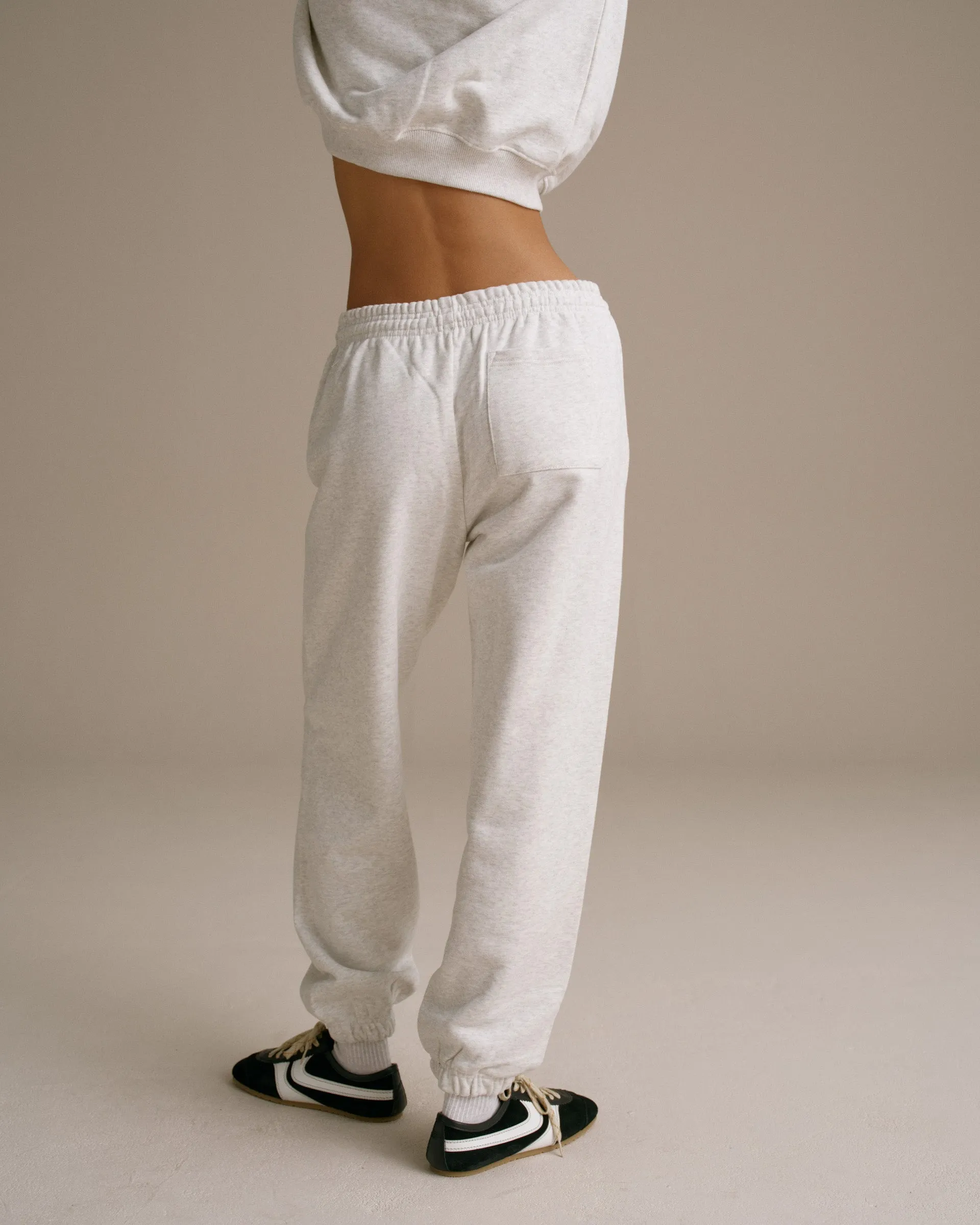 Varsity Sweatpants - Light Grey Melange/Black Flexible Durability Layered Protection