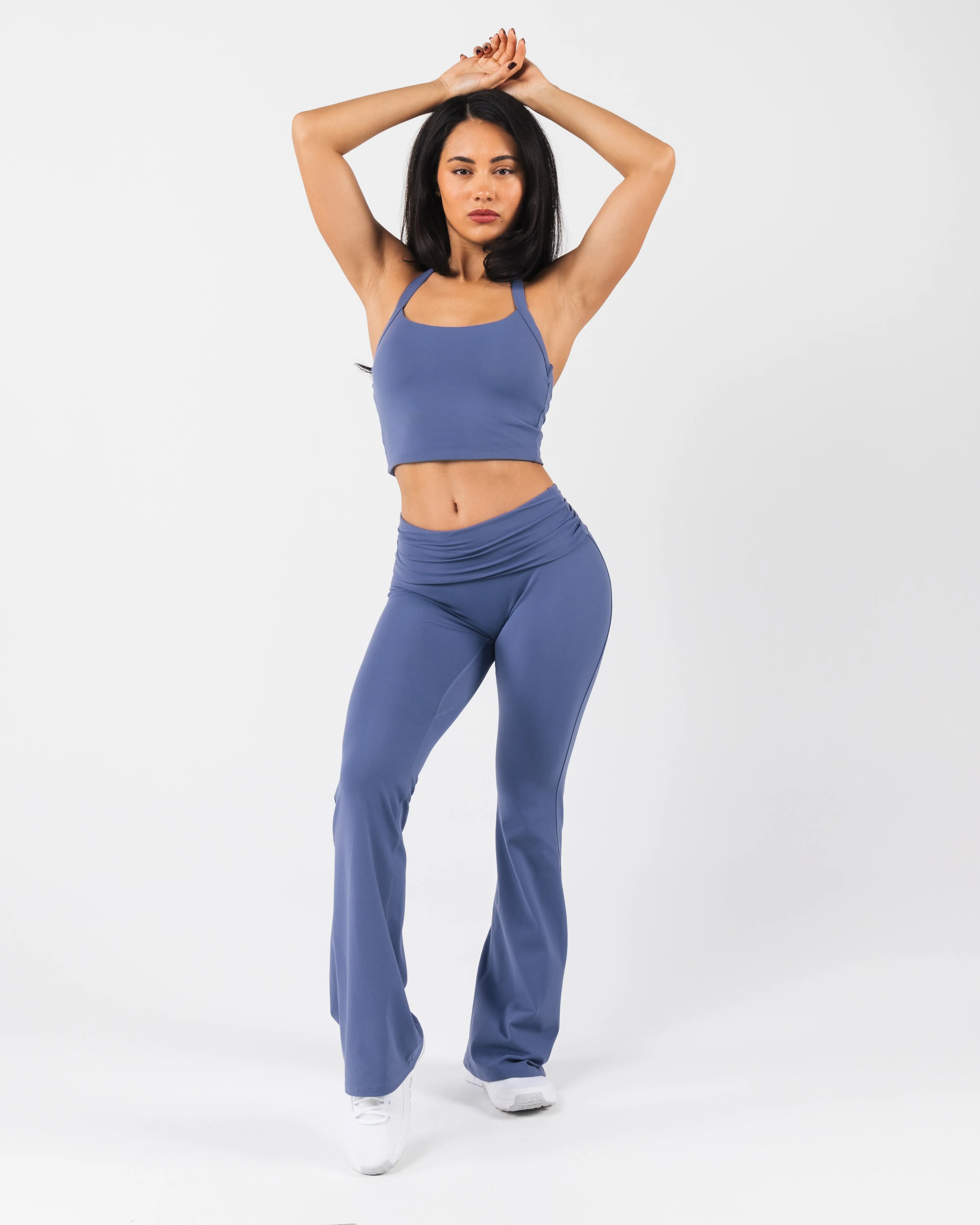 Aura Foldover Flare - Dusty Blue Budget Friendly Fade Resistant For Adults Wrinkle Resistant