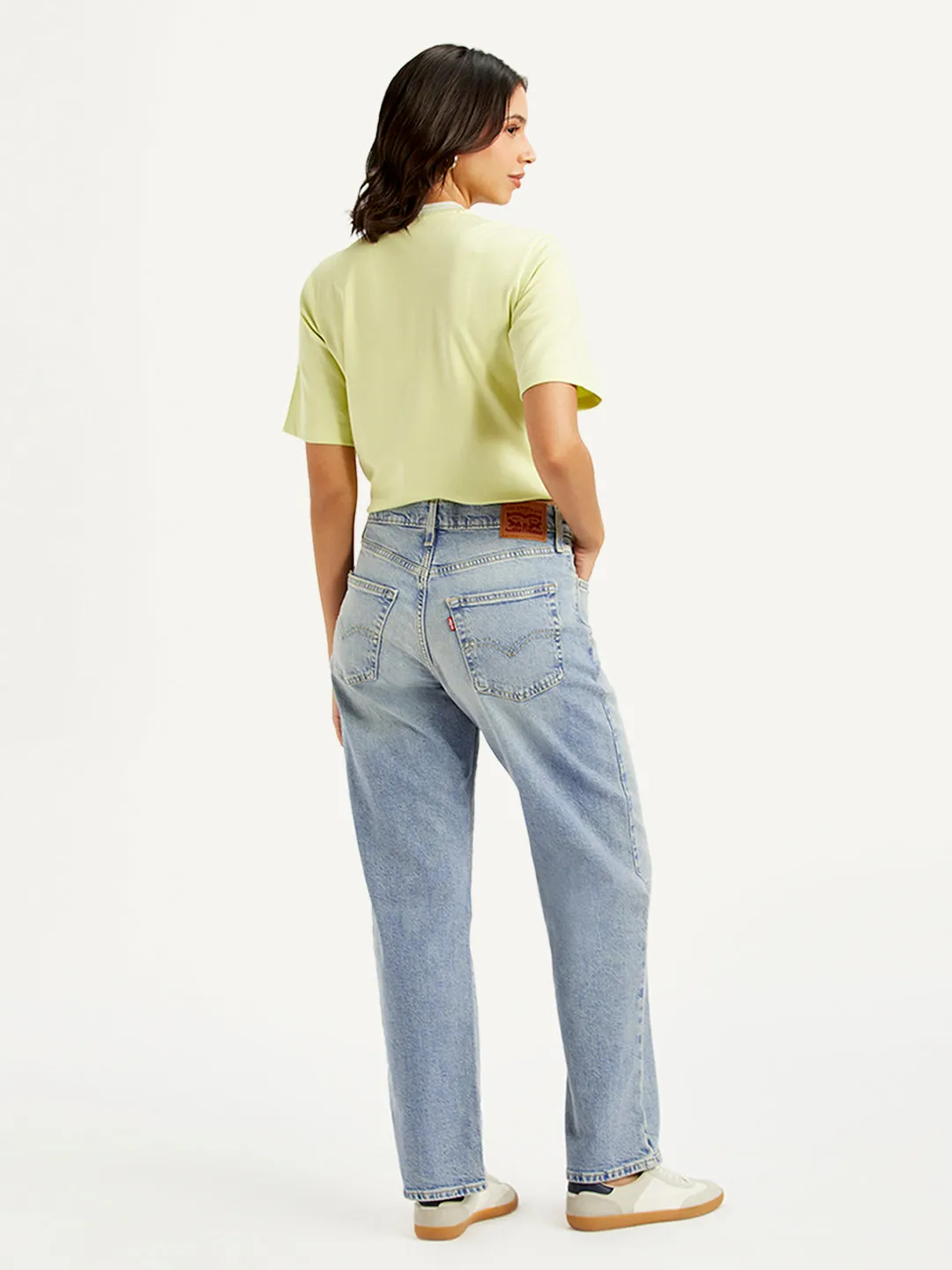 Women's 94 Light Blue Baggy Fit Mid Rise Jeans Office Wear Trendy Home Comfort Youth Style Stylish Road Trip