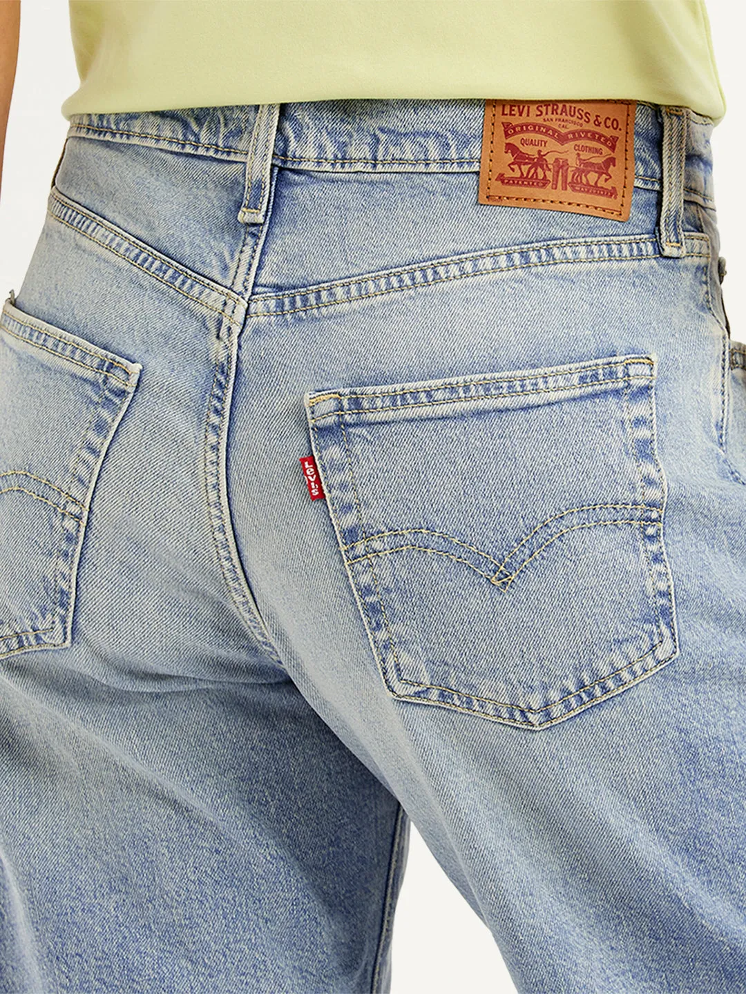 Nature Lover Shopping Day Everyday Compact Weave Technology Women's 94 Light Blue Baggy Fit Mid Rise Jeans