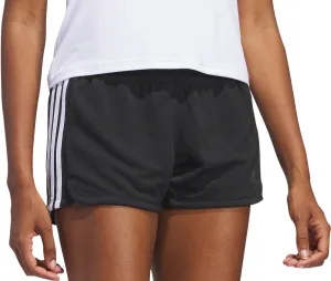 tall size Thermoregulating Fabric adidas Pacer 3 Stripes Knit Womens Training Shorts - Black