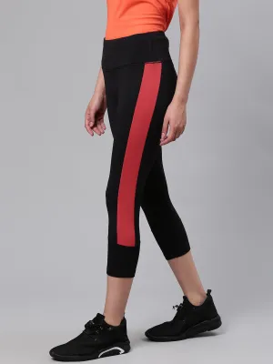 Alcis Women Black Solid Training Tights Travel Outfit Skin Friendly Odor Resistant Treatment