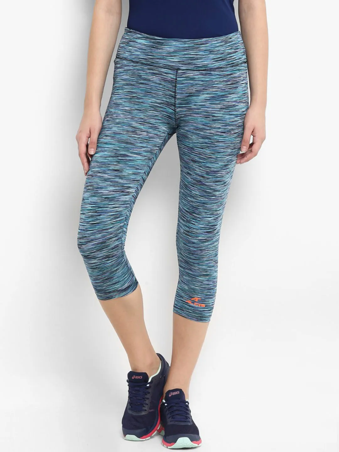 Alcis Women Solid Blue Tights Move Friendly Anti Pilling Finish