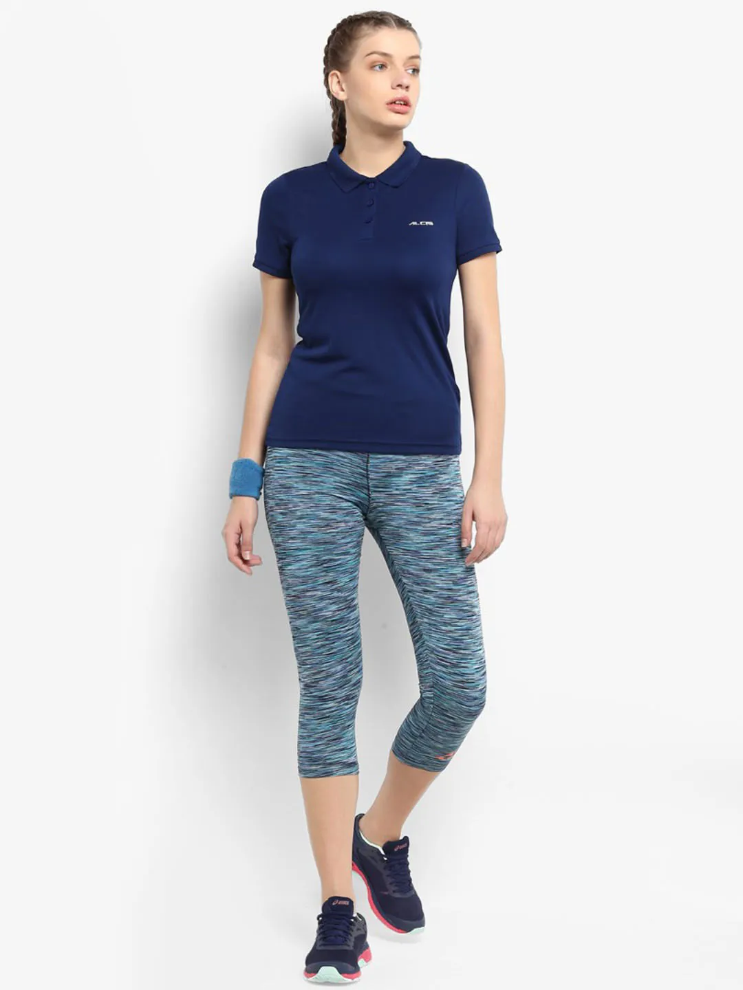 Alcis Women Solid Blue Tights Snug Comfort Silky feel